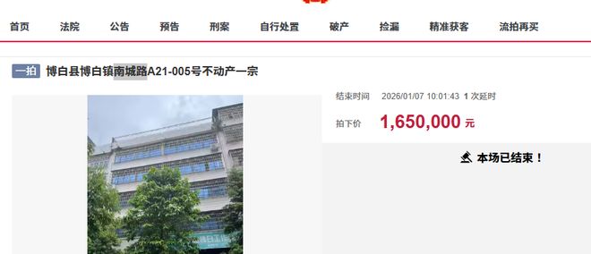 玉林博白县一栋巨无霸私人楼拍卖底价165万就成交(图2)